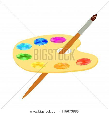 Artist's palette on a white background.
