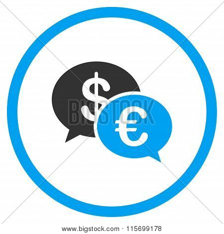 Euro And Dollar Transactions Circled Icon