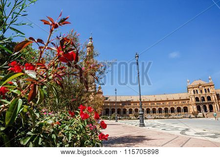 Plaza de Espana ,square of Spain, in Seville , Spain