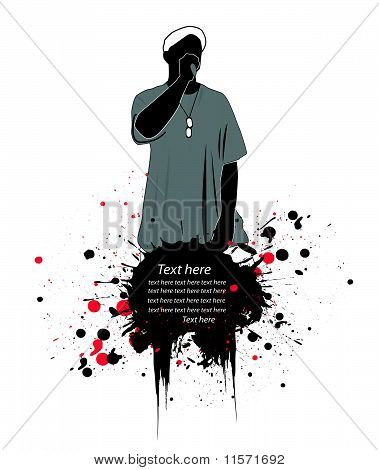 Rapper Vektor-illustration