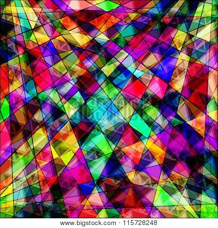 Polygons Psychedelic Bright Abstract Geometric