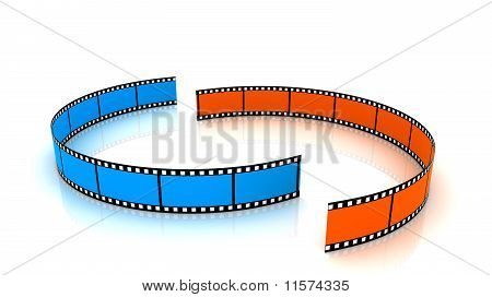 Farvet 3d tom film