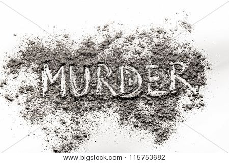Word Murder Written In Ash