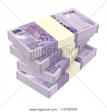Congolese francs isolated on white background. Computer generated 3D photo rendering.
