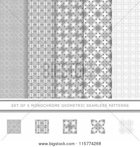 Set Of Geometric Seamless Patterns