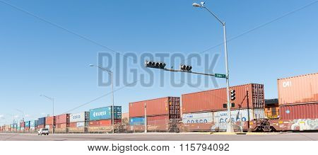 Gallup New Mexico Route 66 Freight Train