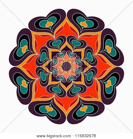 Mandala. Beautiful Vintage Elements. Vector Illustration