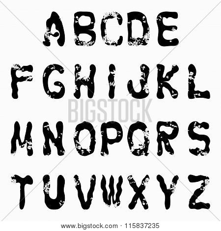 Graffiti Font Alphabet Letters Vector Royalty Free Stock Illustration
