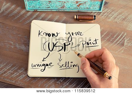Handwritten Text Know Your Unique Selling Point