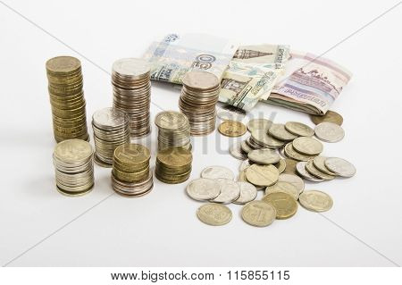 stacks of coins