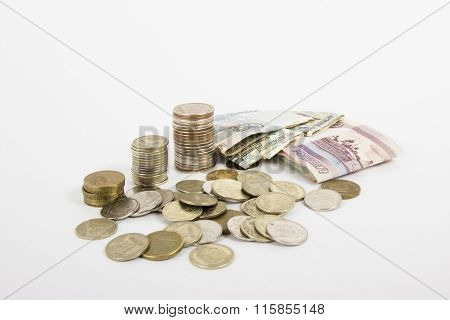 stacks of coins