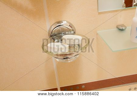 Hotel soap in the fashion and trendy  tray