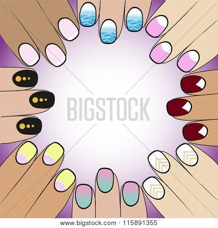 nail art. background for inscriptions