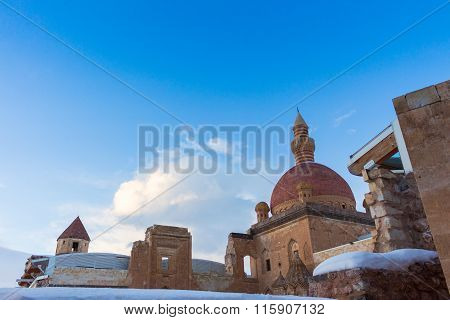 Ishak Pasha Palace winter ground. 19 January 2016 Dogubayazit - Agri - TURKEY
