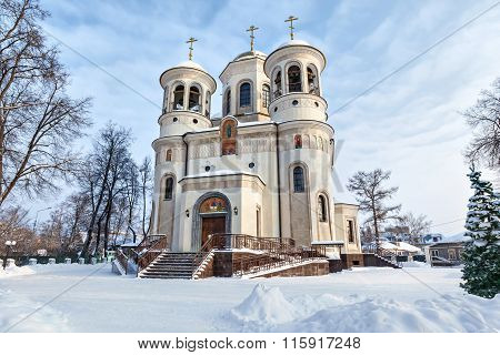 Ascension Cathedral In Winter In Zvenigorod