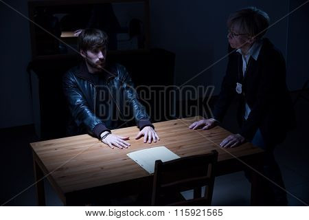Policewoman Asking Questions