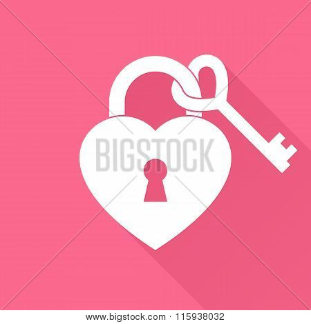 Red Valentine Heart, Vector Illustration