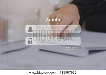 Admin login screen background on the touch keyboard