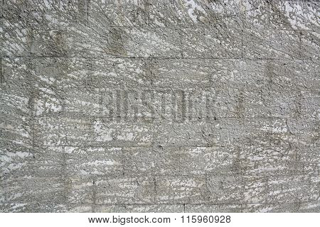 Concerete Block Wall Background With Spatter