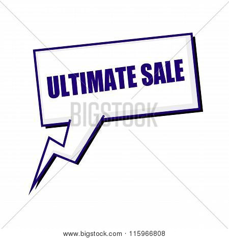 Ultimate Sale Blueblack Stamp Text On White Speech Bubbles