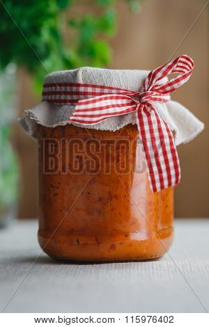 Ajvar, a delicious roasted red pepper and eggplant dish
