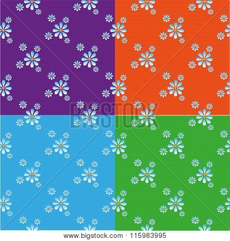 Pattern with daisies