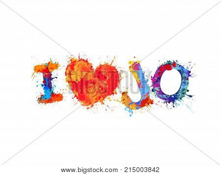 I Love Jo (jordan). Splash Paint