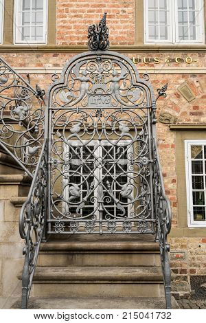 AALBORG, DENMARK - 19 SEPTEMBER: Jen Bang's House on 19 September 2017 in Aalborg. The house was built in 1674
