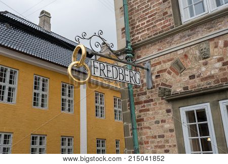 AALBORG, DENMARK - 19 SEPTEMBER: Jen Bang's House on 19 September 2017 in Aalborg. The house was built in 1674