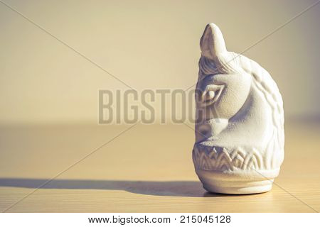 Knight of Thai chess on wooden table