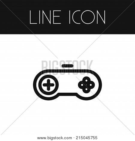 Arcade Vector Element Can Be Used For Video-Game, Arcade, Gamepad Design Concept.  Isolated Video-Game Outline.