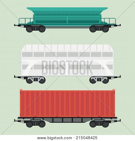 Train carriages car railway without striping travel railroad passenger locomotive vector wagon transport. Modern vehicle station track car technology business traffic transportation.