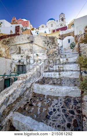 Vier of oia village , santorini greece