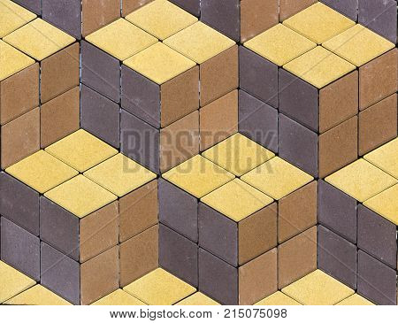A sample of concrete paving slab for laying tracks.