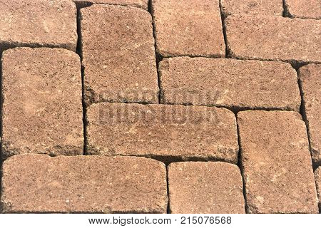 A sample of concrete paving slab for laying tracks.