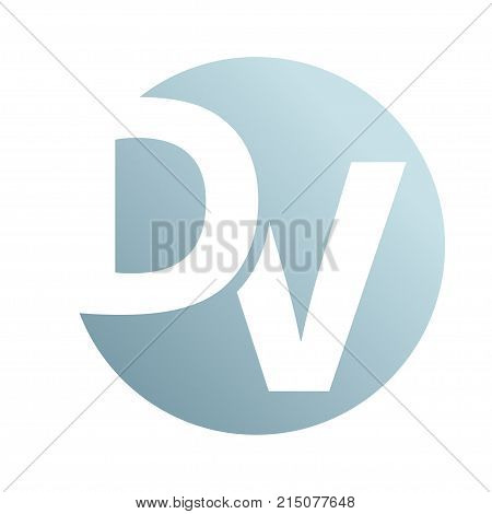 Simple Logo of two letters. Vector icon EPS8