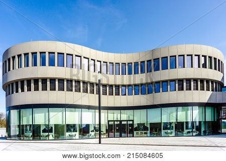 WETZLAR GERMANY MARCH 2017: Company building of Leica Camera AG Leitz Park Wetzlar Hesse Germany Europe