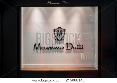 Massimo Dutti Shop At Emquatier, Bangkok, Thailand, Nov 3, 2017