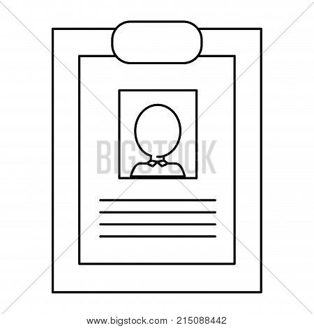 Cv of resume curriculum and work theme Isolated design Vector illustration