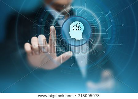 Digital Brain Artificial intelligence AI machine learning Business Technology Internet Network Concept.
