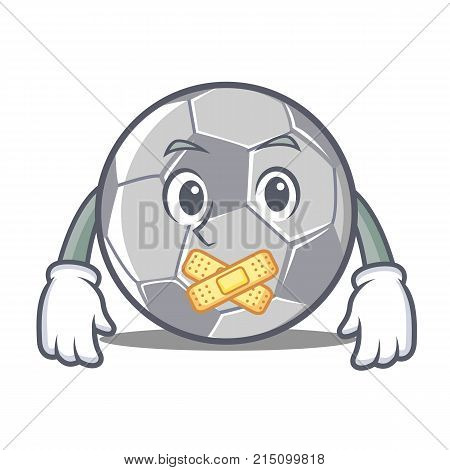Silent football character cartoon style vector illustration