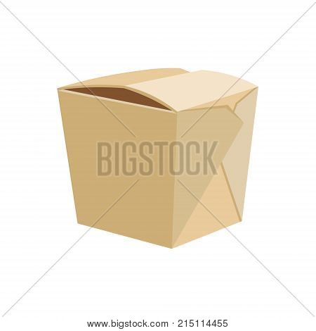 Chinese restaurant take-out box isolated . Vector illustration