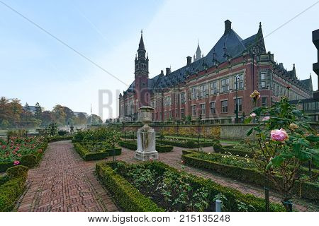 Beautiful building and most visited building in The Hague at Autumn season