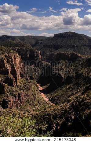 Overlook of the Becker Butte and the Salt River in the Fort Apache Reservation, Arizona