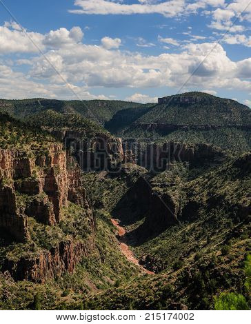 Overlook of the Becker Butte and the Salt River in the Fort Apache Reservation, Arizona