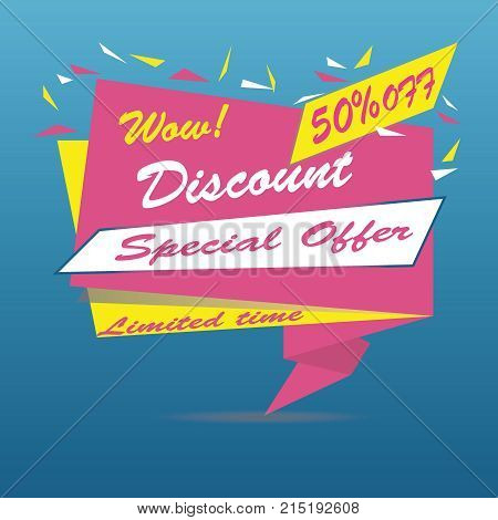 Super Sale Arrow Banner. Big Sale, Clearance. 50off. Vector Illustration Eps 10 Vector