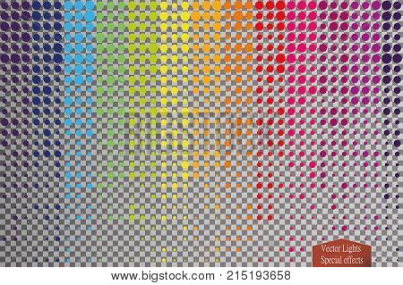 Halftone Pattern Vector.blue The Circles To The Background Squares. Vector