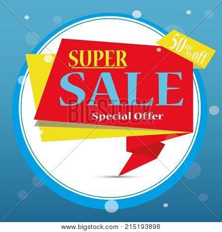 Super Sale Arrow Banner. Big Sale, Clearance. 50off. Vector Illustration Eps 10 Vector