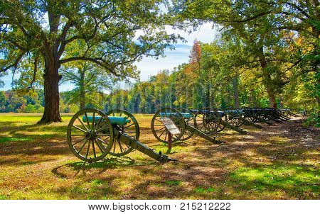 Cannons On Shiloh, Tennessee Civil War Battlefield