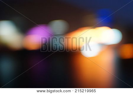 Texture Blur Scene Multicolored Lights And Smoke In Concert With Silhouettes Of Peoplebackground For
